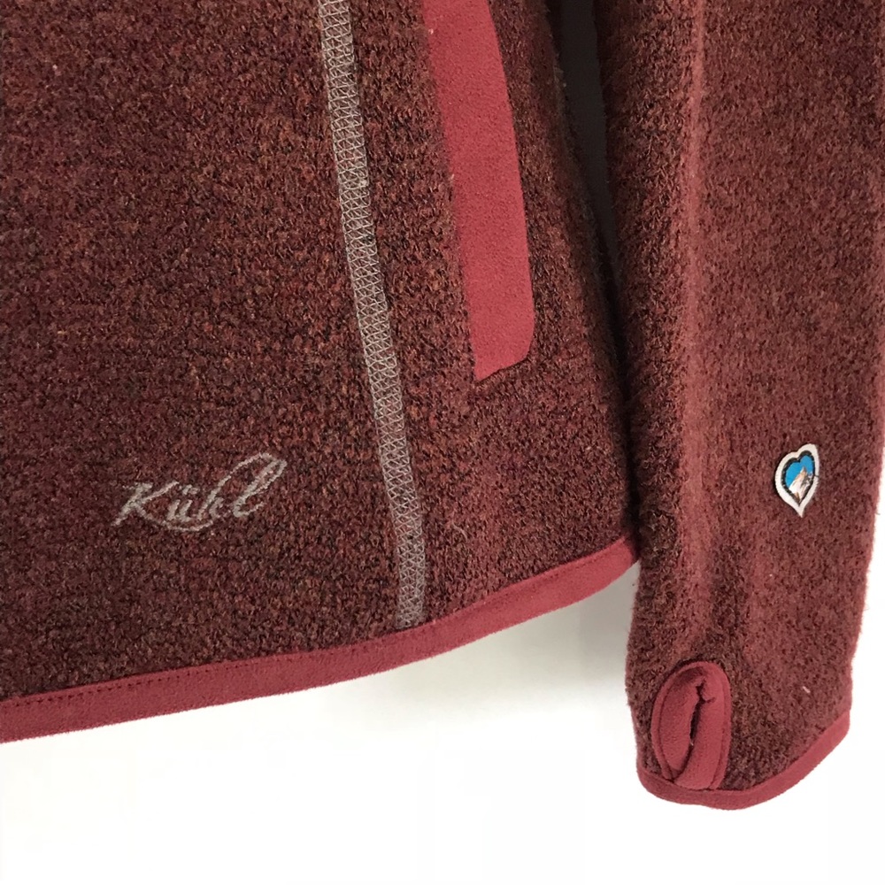 KÜHL Maroon Alpaca Fleece Zip Up - Picture 3 of 3